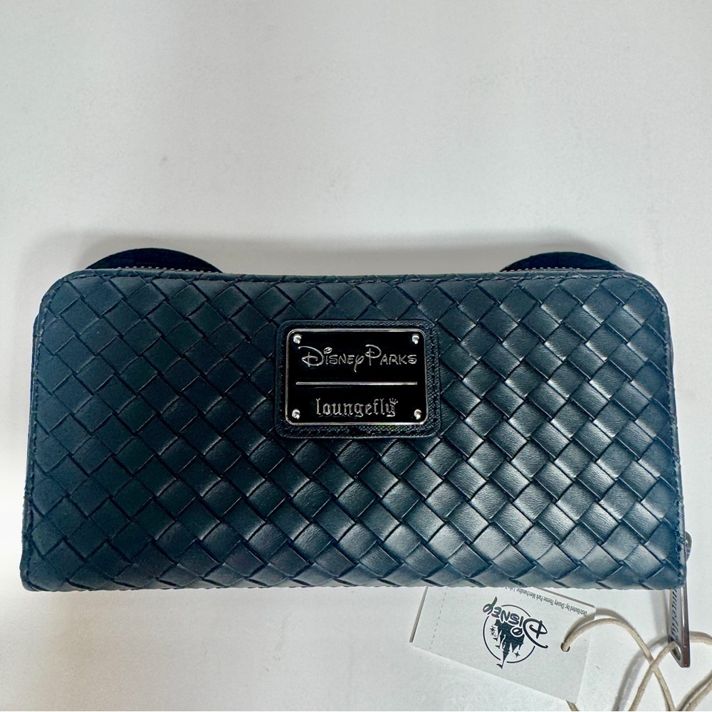 NWT. Disney wallet. Loungefly Black Woven Wallet with Mickey 3D ears